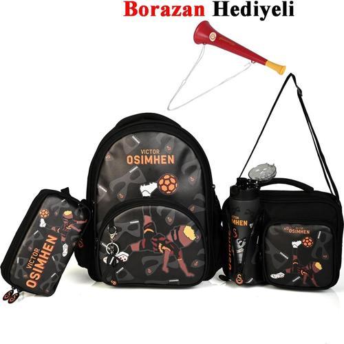 25586 Victor Osimhen Lisanslı 4'lü Okul Seti (Sırt Çantası + Beslenme Çantası + Kalemlik + Matara)