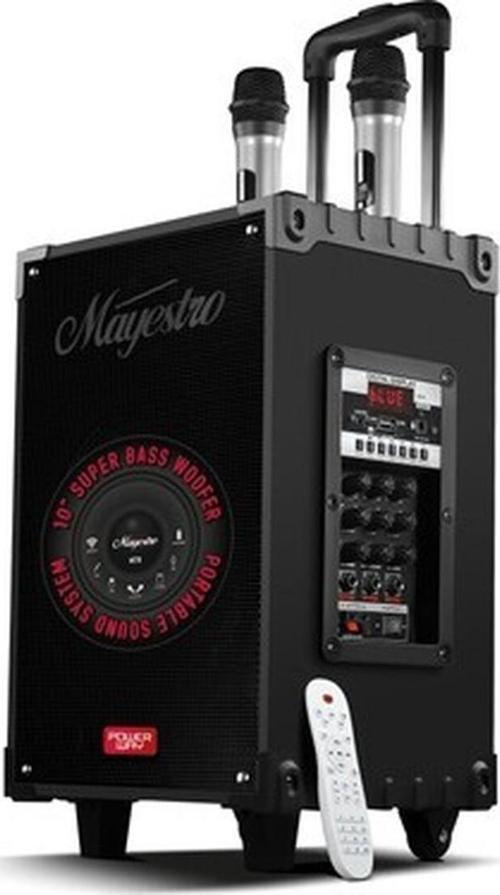 Şarjlı Çift Mikrofonlu Hoparlör Karaoke Sistemi Taşınabilir Amfi MT70 Bluetooth Hoparlör