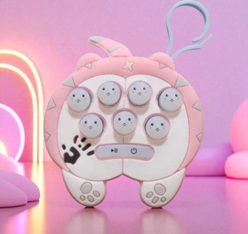 PEMBE MİNİ ELEKTRONİK POPİT SESLİ IŞIKLI POPİT AKIL OYUNLARI EĞİTİCİ OYUNCAK POPİT MİNİ 6X6 CM