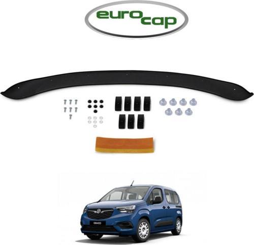 Opel Combo E Ön Kaput Koruma Rüzgarlığı  Uyumlu 3mm Akrilik (Abs) Parlak Siyah Deflektör 2018->