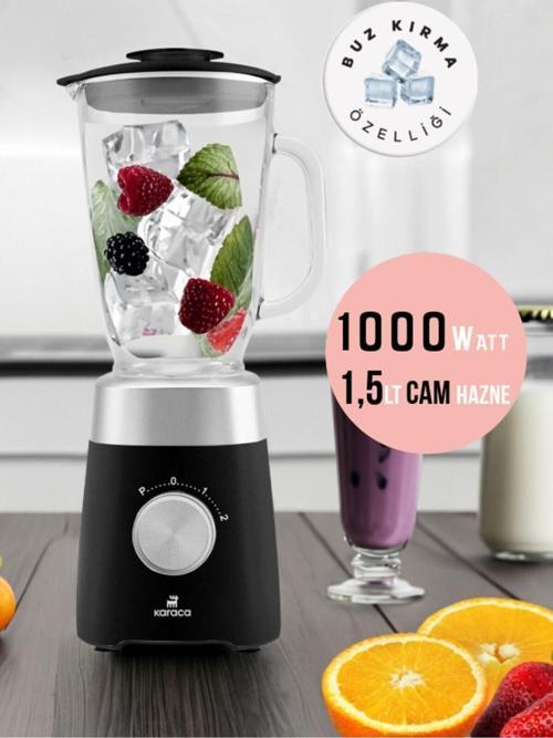 Buz Kırıcı 1,5 Lt CAM Sürahi Hazneli Pulse Özellikli Smoothie Blender 1000w