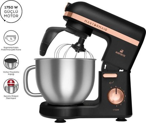 Mastermaid Chef Pro Çift Kollu Stand Mikser Matte Black Copper 1750 W