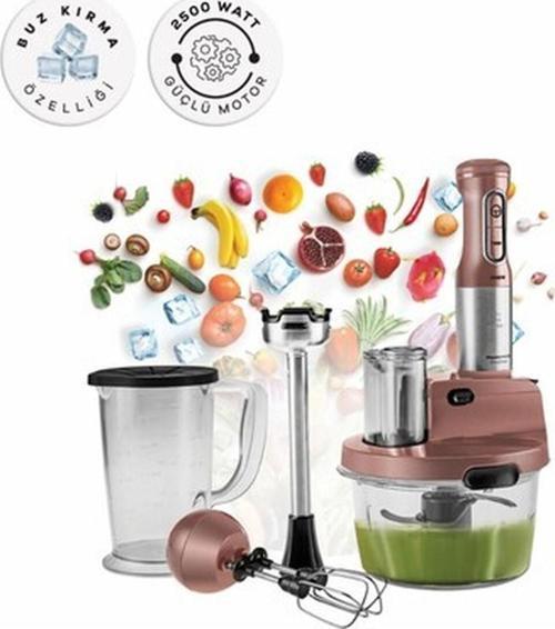 Turbo Doğrayıcı, Dilimleme Rondo, Blender 2500W Yüksek Güç 8 In 1 Mikser Seti & Mutfak Robotu