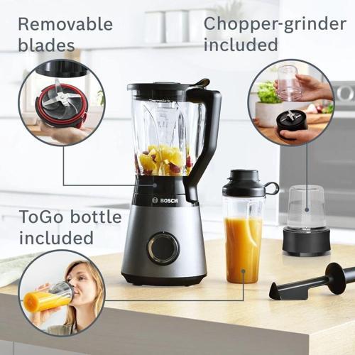 Cam Hazneli Blender Vitapower Serie | 4 1200 W Gümüş