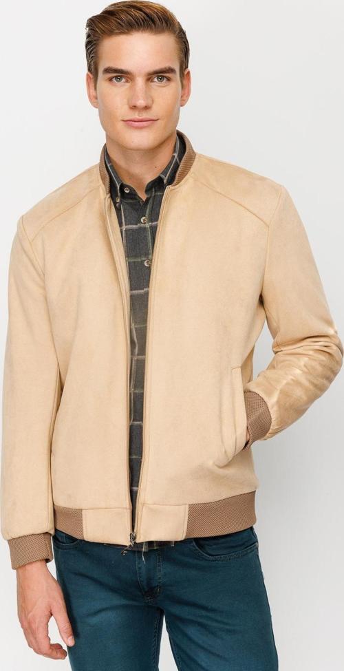 Erkek Bej   Süet Mont