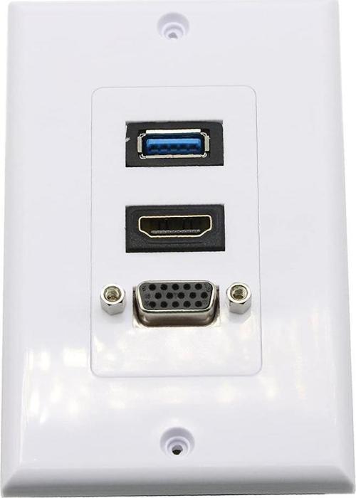 Vga+Hdmi+Usb Duvar Prizi Kablolu