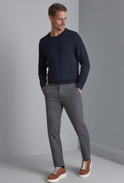 Erkek Füme Regularfit / Rahat Kalıp Pantolon