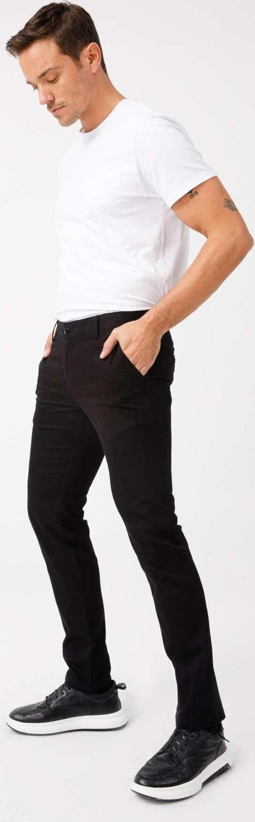 Erkek Siyah Regularfit / Rahat Kalıp  Pantolon