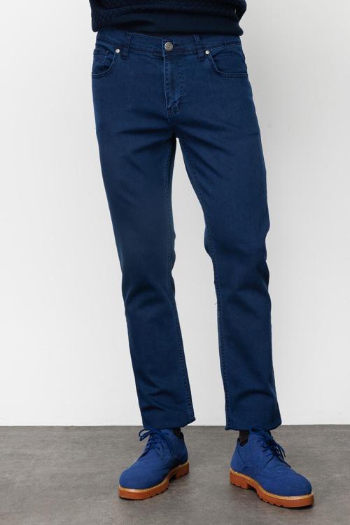 Erkek Lacivert Regularfit / Rahat Kalıp  Jean Pantolon
