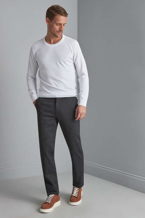Erkek Siyah Regularfit / Rahat Kalıp Pantolon