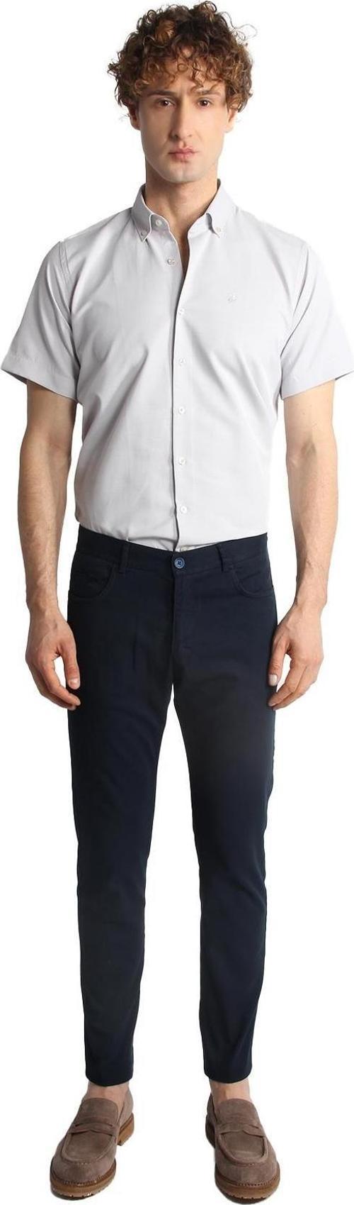 Erkek Lacivert Slim Fit / Dar Kalıp  Pantolon