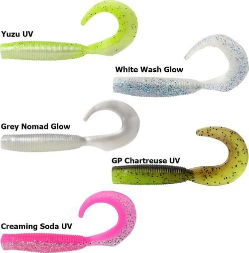 Bait Junkie Grub Soft 10cm Silikon Yem White Wash Glow