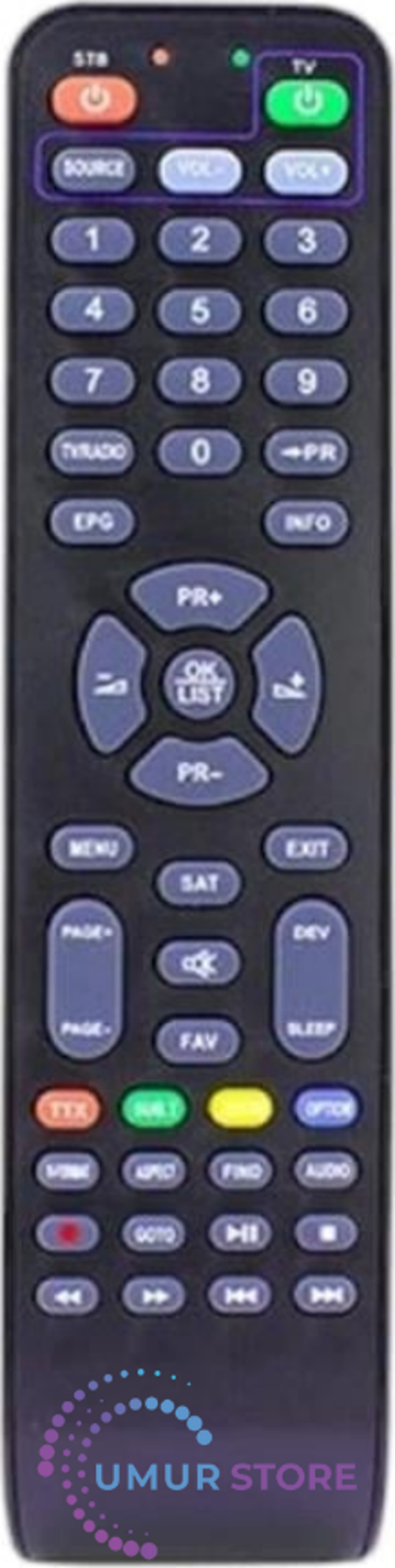 Mercury Full HD Mini Uydu Alıcı Kumandası
