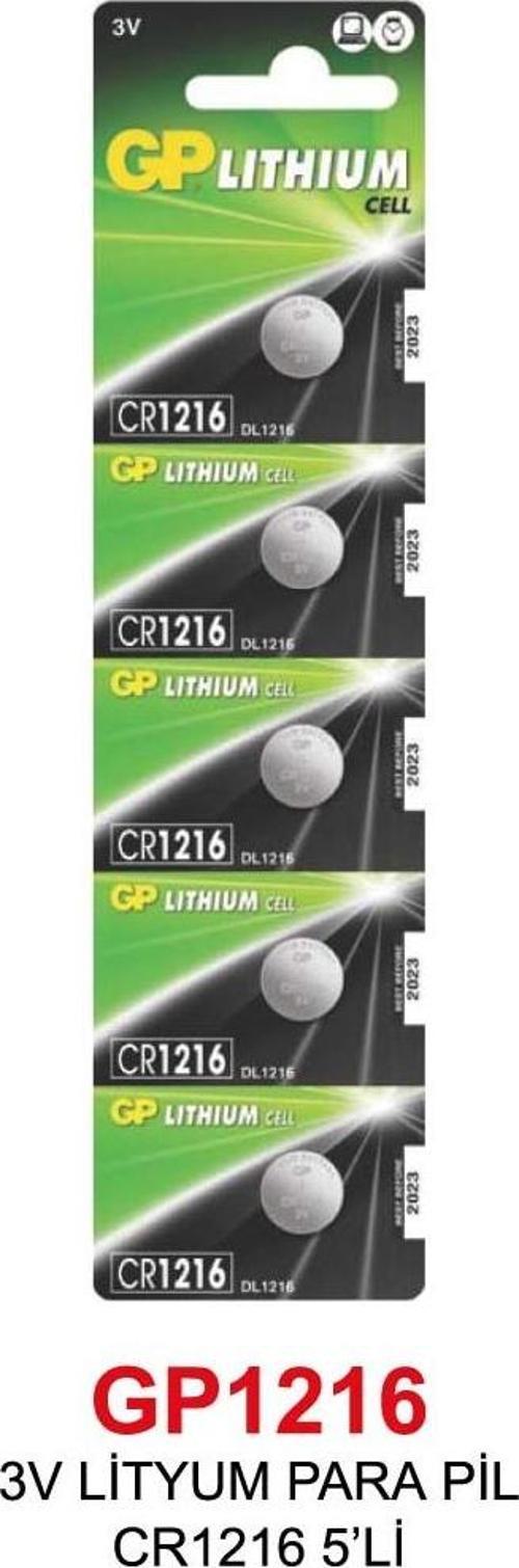 3V LİTYUM PARA PİL CR1216 5’Lİ