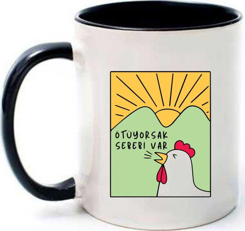 Karikatür Baskılı Kupa Bardak