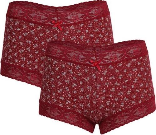 Kadın Pamuklu 2li Boxer Bordo 40266