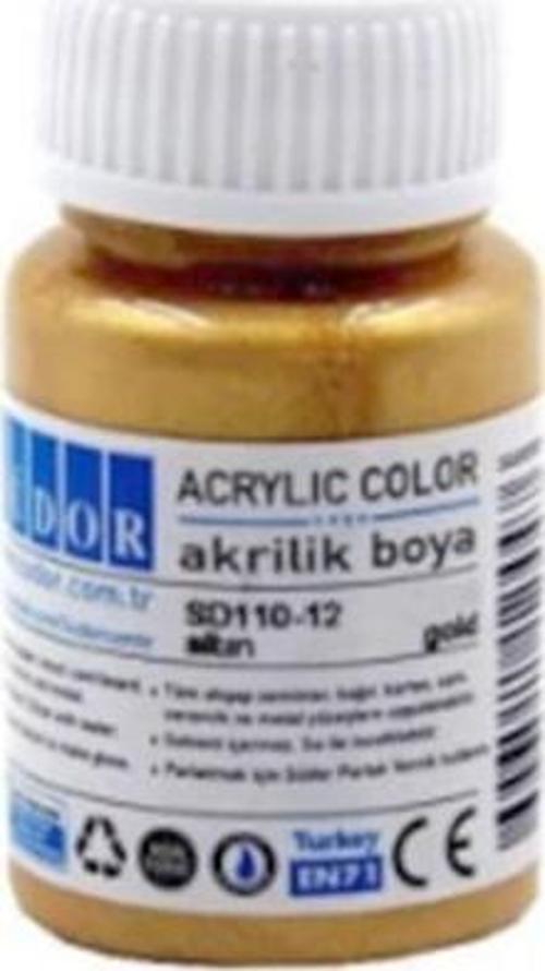 Metalik Akrilik Boya 40ml Altın - 3 adet