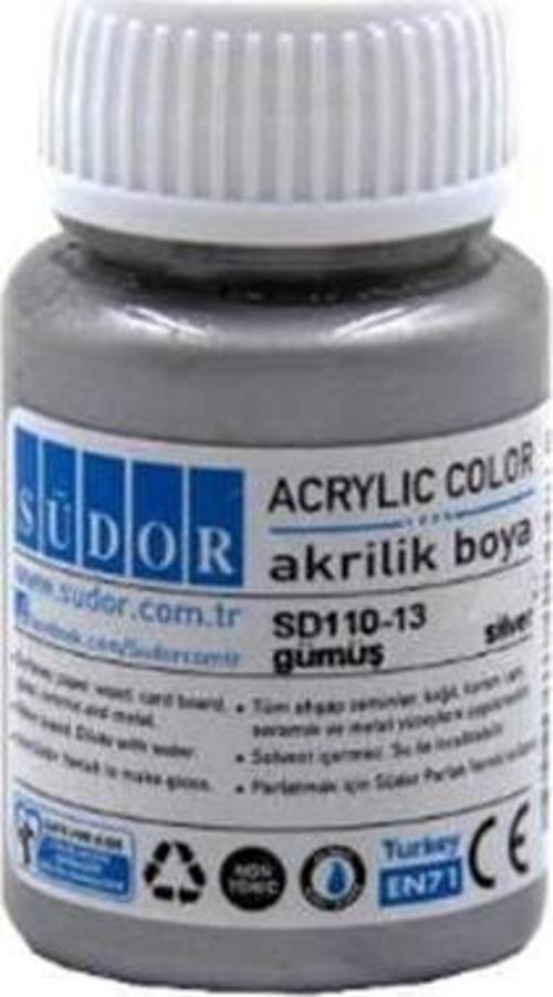 Metalik Akrilik Boya 40ml Gümüş - 3 adet