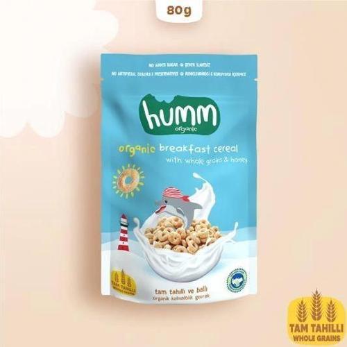 Nessiworld Humm Organik Tam Tahıllı ve Ballı Kahvaltılık Gevrek 80 Gr