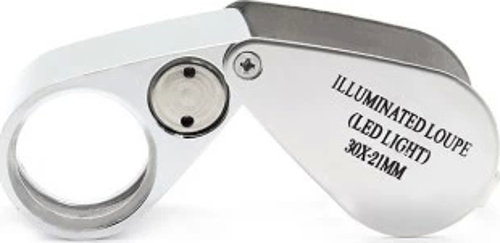 Kontrol, Için Özel Kutulu Metal Işıklı Lup 30x21