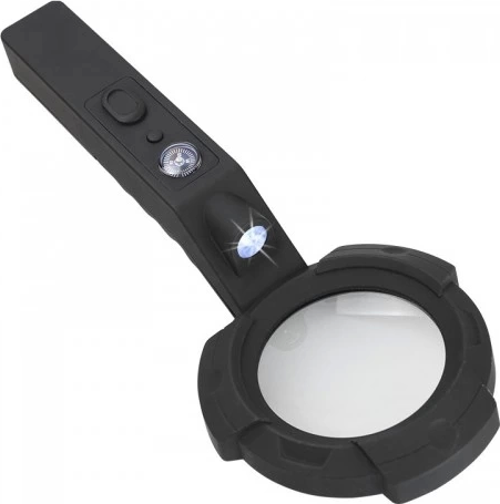 7 Led Aydınlatma,fener,pusula,4x Büyütme Okuma Büyüteç  Th600557