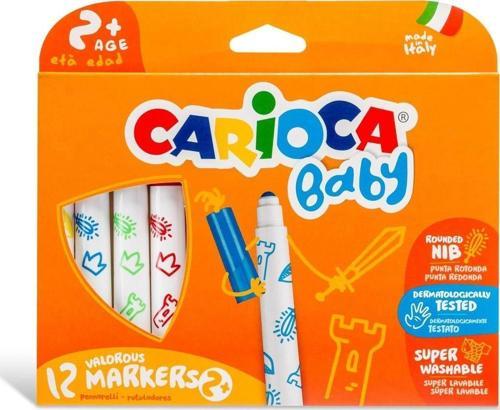Nessiworld Carioca Jumbo Bebek Süper Yıkanabilir Keçeli Boya Kalemi 12'Li