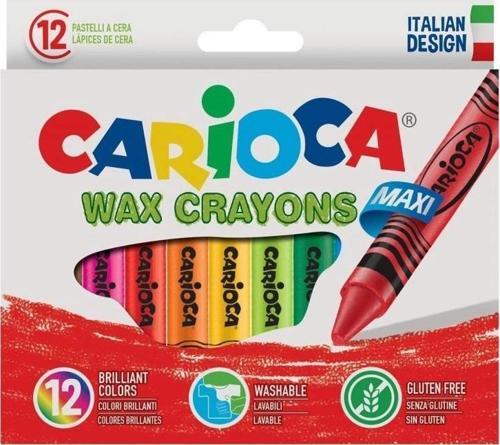 Nessiworld Carioca Wax Maxi Yıkanabilir Pastel Boya Kalemi 12'Li