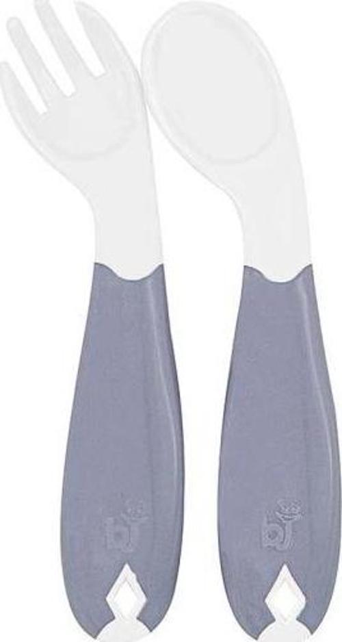 Nessiworld   Açılı Mama Kaşık Çatal Takımı 703 Gri