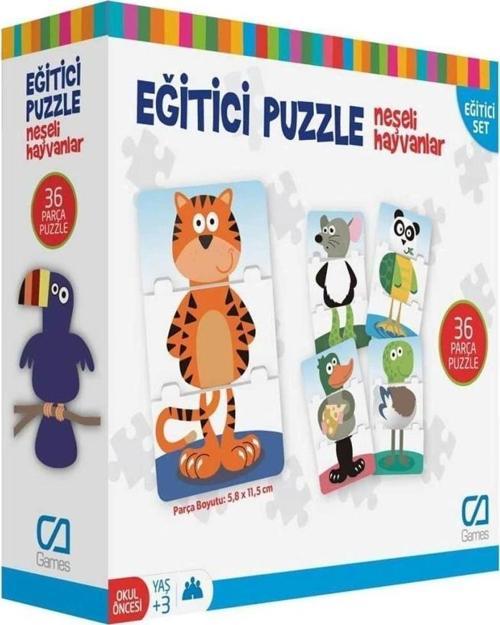 Nessiworld CA.5028  Eğitici Puzzle Neşeli Hayvanlar