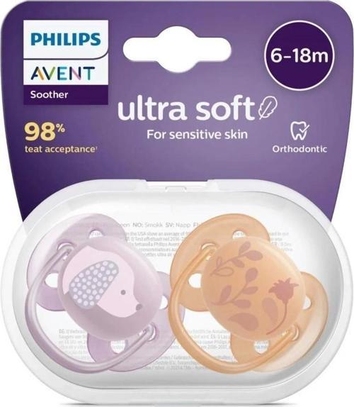 Nessiworld Philips Avent Ultra Yumuşak Emzik 6-18 Ay Kız