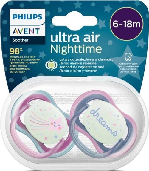 Nessiworld Philips Avent Ultra Air Gece Emzik 6-18 Ay Kız