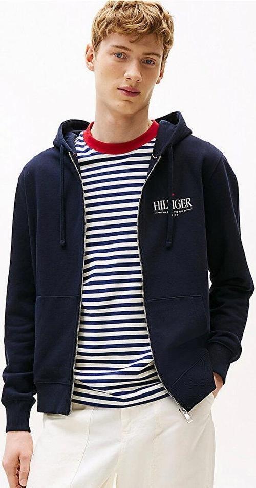 Erkek Kapüşonlu Lacivert Sweatshirt MW0MW39375DW5
