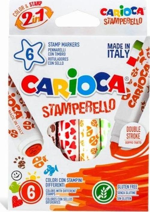 Nessiworld Carioca Stamperello Yıkanabilir Keçeli Boya Kalemi 6'Lı