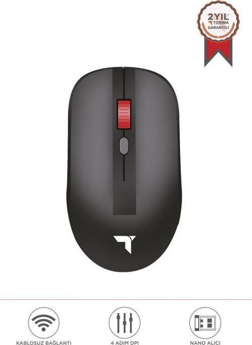 TM-18 Siyah Kablosuz Mouse Fare