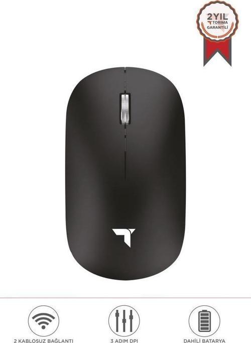 TM-19 Siyah Çift Modlu Sessiz Kablosuz Mouse Fare