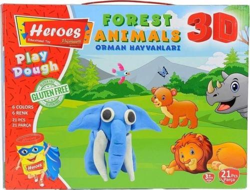 Nessiworld ERN-571 Heroes 3D Orman Hayvanları Seti - Eren Eğitici Oyuncak