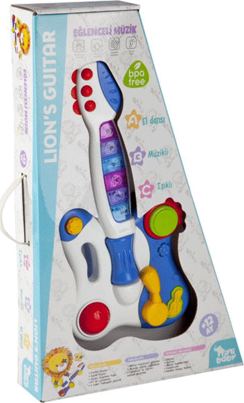 Nessiworld ER-206 Nini  Baby Gitar Lion  Işıklı Sesli  Müzikli