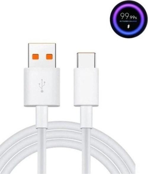 Xiaomi Mi 10 -11-12 Ve Type C Telefonlarla Uyumlu Turunçu Uçlu Hızlı Type C Şarj Kablosu
