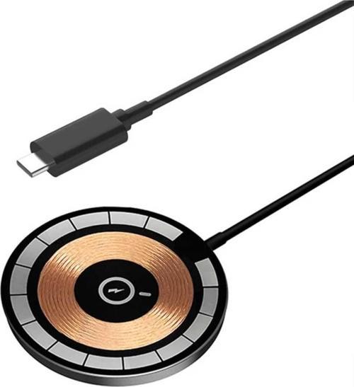 S21-S22-S23 Uyumlu Type-C Magsafe Şarj Aleti Kablosuz Manyetik Şarj Type C 15W Siyah