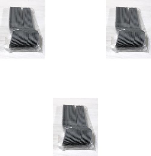 Plastik Gri Renkli Lüx Parti Doğum Günü Çatal - 18 Cm. - 25 Adetlik 3 Paket