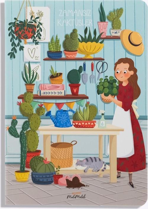 Kaktüs Zamansız  Ajanda Kaktüs Echino 244 Sayfa Not Defteri 15X21,5Cm