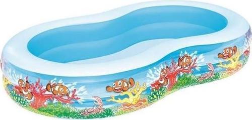 Plaj Oyuncak Havuz Jumbo Oval Desenli 262X157Cm Bw54118 (Karışık Renk 1 Adet)