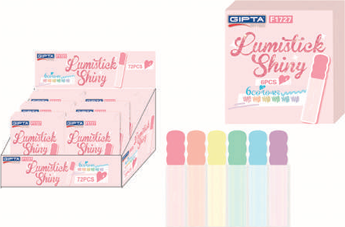 Fosforlu Kalem Lumistick Shiny Simli 6 Renk Set F1727