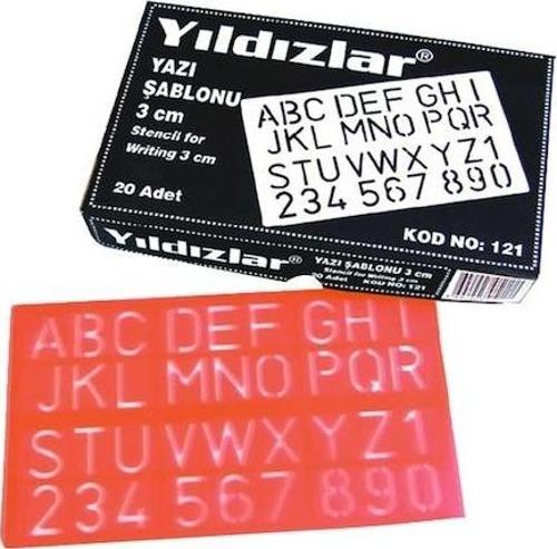 Beş Yıldızlar Yazı Şablonu 3 Cm 121
