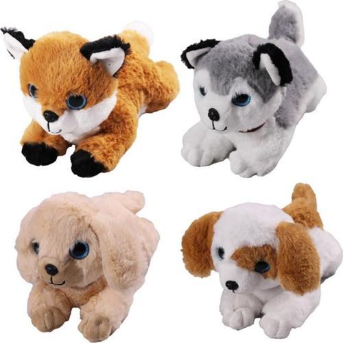 Oyuncak Peluş Yatan Köpek Havlayan 25 Cm Kzl-2309032 (Karışık Renk 1 Adet)