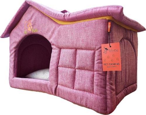 İç Mekan Kedi ve Köpek Çatılı Ev Pembe 56-36-45cm