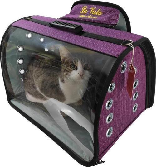 Jumbo Tomris Kedi, Küçük Köpek Sırt Taşıma Çantası MOR 50-32-31cm