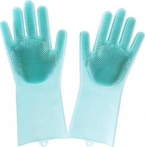 Sihirli Isıya Dayanıklı Silikon Çok Amaçlı Bulaşık Eldiven Fırçası Magic Gloves