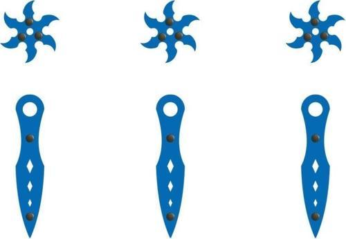 Ahşap Samuray Naruto Seti, 3 Ad. Ninja Yıldızı Kohga 3 Ad. Fırlatma Bıçağı Kunai