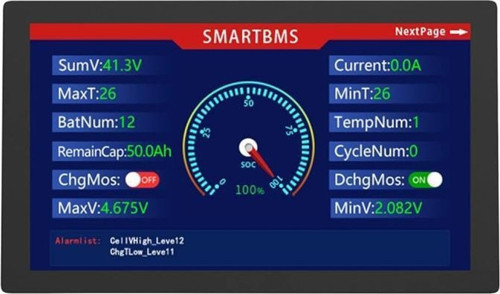 100 Balance BMS (Daly) 4.3" Dokunmatik LCD Ekran